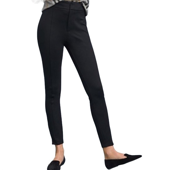 Anthropologie Pants - Anthropologie The Essential Slim Black Knit Trousers Size 8 NWOT